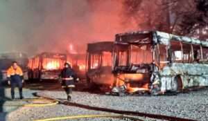 Zárate: Investigan el incendio de seis colectivos