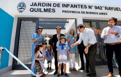 Kicillof inauguró un jardín de infantes en Quilmes