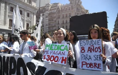 Siguen las movilizaciones de médicos contra el gobierno de Larreta