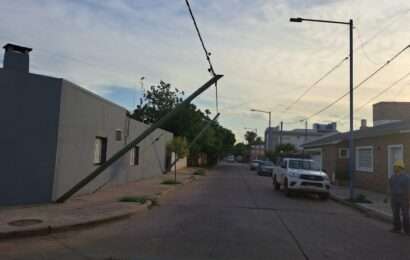 Camión tolva de Cabodi arrasó postes y cables en calle Mármol
