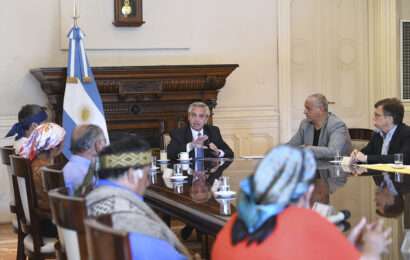 El Presidente recibió a integrantes de la comunidad Mapuche del territorio Williche