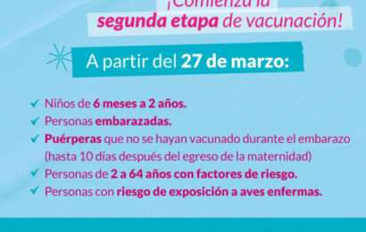 Comenzó la segunda etapa de la campaña antigripal en la Provincia