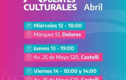 Llega a Dolores y Castelli el programa “Puentes Culturales”