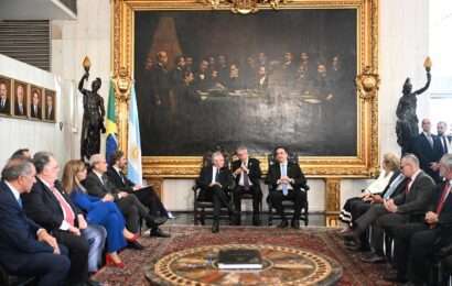 El Presidente se reunió con representantes del Poder Legislativo y Judicial de Brasil