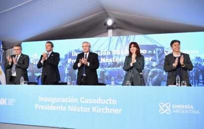 Kicillof participó de la inauguración del Gasoducto Presidente Néstor Kirchner