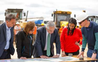 Recorrió las obras en autopista de la Ruta Nacional N°3