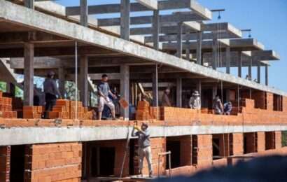 Avanza la obra de medio centenar de viviendas en Ezpeleta