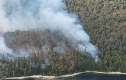 El fuego en el Parque Nacional Los Alerces sigue fuera de control y arrasó más de 3.000 hectáreas