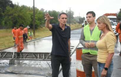 Katopodis recorrió obras hidráulicas y viales en Cañuelas