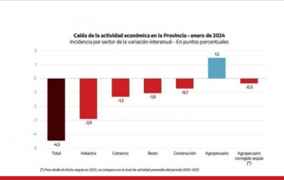 La actividad económica en la provincia de Buenos Aires, en enero cayó 4,4%