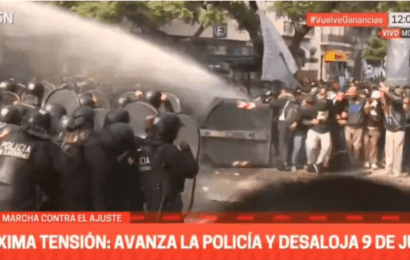 Una protesta piquetera terminó con represión, detenidos y heridos