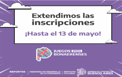 Extienden el plazo de inscripción para los juegos bonaerenses 2024