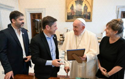 Kicillof por primera vez con el Papa Francisco