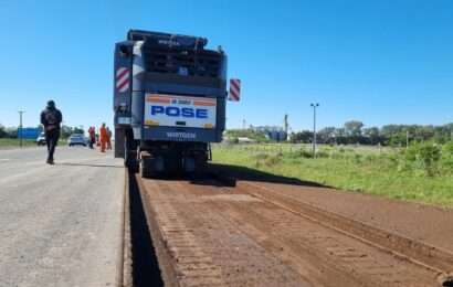 Están trabajando en las banquinas de la Ruta 31