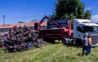 Compactaron unas 1.600 motos en Junín