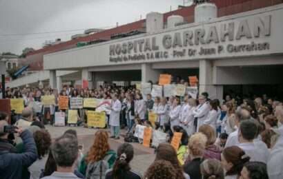 Paro y movilización de los trabajadores del Hospital Garrahan 