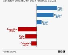 Argentina fue el país que menos inversión extranjera atrajo en América Latina en 2024 