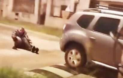 Ataron a un presunto ladrón a una camioneta y lo arrastraron por el asfalto: al parecer lo confundieron 