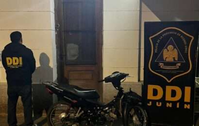 Recuperan moto sustraída y aprehendieron al ladrón en Junín