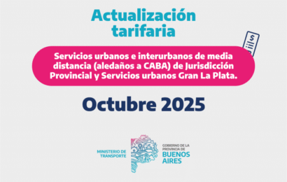 Actualización tarifaria de transporte público de pasajeros 