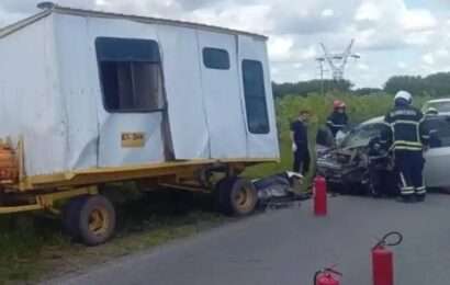 Ruta 46: Un hombre falleció tras chocar contra una casilla rural rodante Ruta 46: Un hombre falleció tras chocar contra una casilla rural rodante