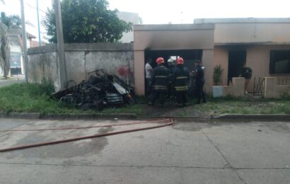 Se incendió en una vivienda en calle Sarmiento Se incendió en una vivienda en calle Sarmiento