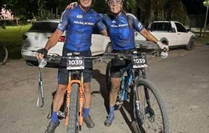 Paola y Lito volaron en la noche de Azcuénaga