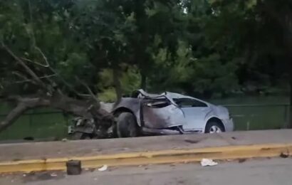Patagones: un joven de 17 años murió al chocar contra una fila de árboles en la costanera 