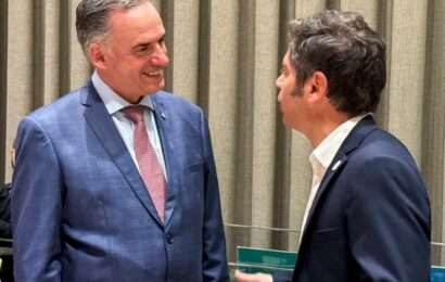 En la apertura de una agenda regional, Kicillof se reúne con el presidente de Uruguay 