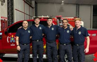 Cinco bomberos de Rojas partieron para Chile