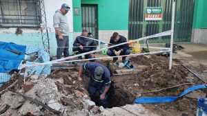 Obras Sanitarias continúo con los arreglos en las cañerías