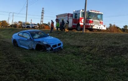 Pergamino: quiso probar su BMW 0 kilómetro, perdió el control y chocó contra una alcantarilla 