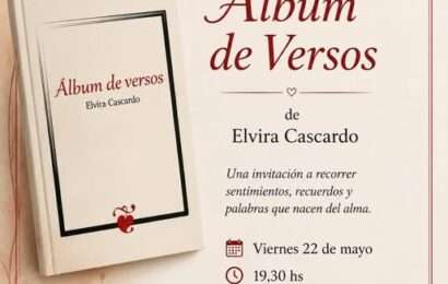 Elvira Cascardo presenta su libro “Álbum de versos“