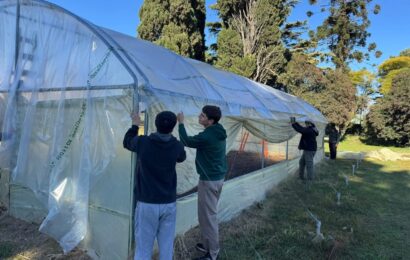 Comenzaron la remodelación del invernáculo del CEPT de Hunter