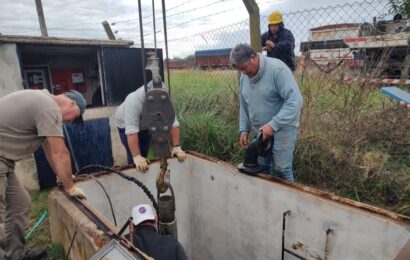 Instalaron una nueva bomba impulsora en el Pozo del servicio agua N° 11