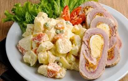 Menú bonaerense: matambre arrollado con ensalada rusa 
