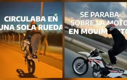 El Ministerio de Transporte bonaerense inhabilitó a motociclista hasta 2099 por “maniobras temerarias”