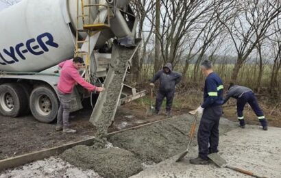 Construyeron un nuevo badén de hormigón en el barrio Villa del Parque CECIR