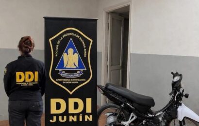 Dos menores aprehendidos por el hurto de una moto